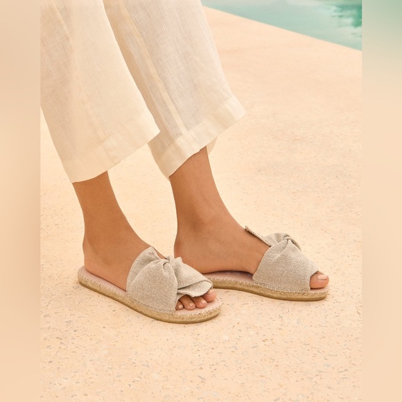 Manebi Organic Hemp Sandals With Knot La Havana Cream Natural 41 11 NEW - Picture 4 of 5